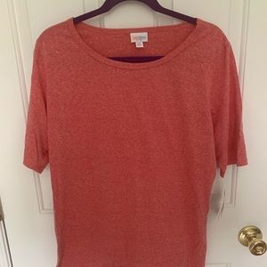 LuLaRoe Gigi Top in Heathered Red NWT